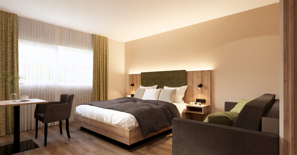 Waldflair-Zimmer im Landhotel Waldeck in Fremdingen, Nähe Dinkelsbühl