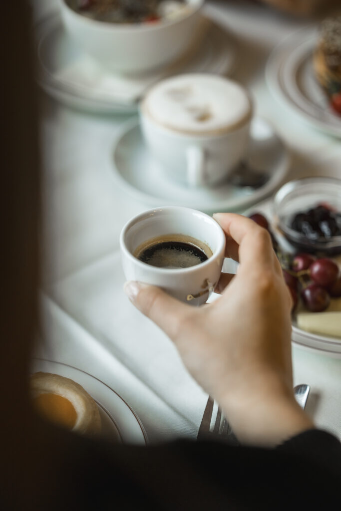 Kaffee beim Frühstück im Landhotel Waldeck