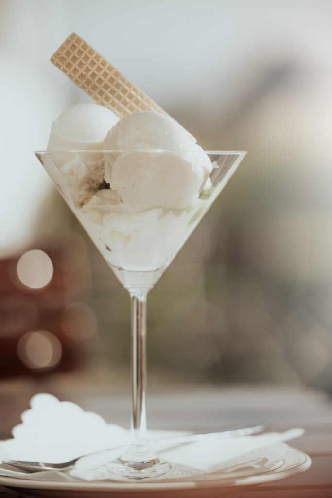 Dessert im Glas im Restaurant des Landhotel Waldeck in Fremdingen